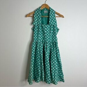 Vintage 80s/90s Laura Ashley Polka Dot Fit & Flare Dress Cotton Size 6